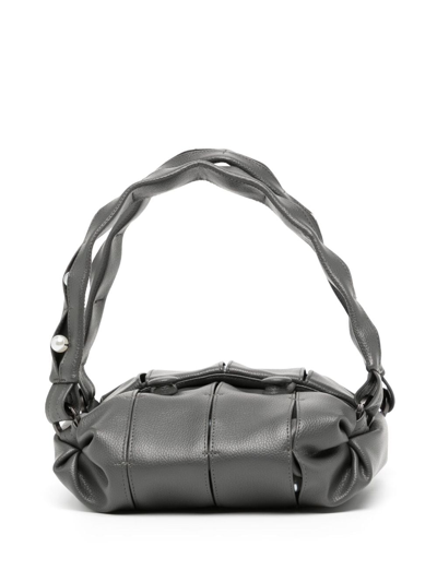 0711 Nino Leather Tote Bag In Grey