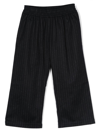 Kenzo Logo-patch Elasticated-waistband Trousers In Blue