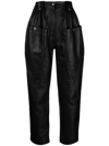MOSCHINO PLEAT-DETAIL CROPPED TROUSERS