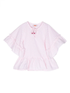 Sundek Check-pattern Ruffled Blouse In Pink