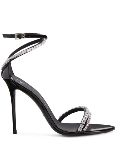 Giuseppe Zanotti Abileene 90mm Crystal-embellished Sandals In Black