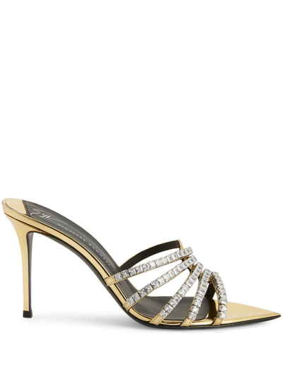 Giuseppe Zanotti Intriigo 105mm Sandals In Gold