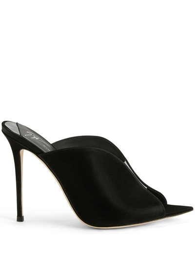 GIUSEPPE ZANOTTI INTRIIGO MUSE 105MM POINTED LEATHER MULES