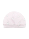 Monnalisa Crystal Print Cotton Hat In Pink