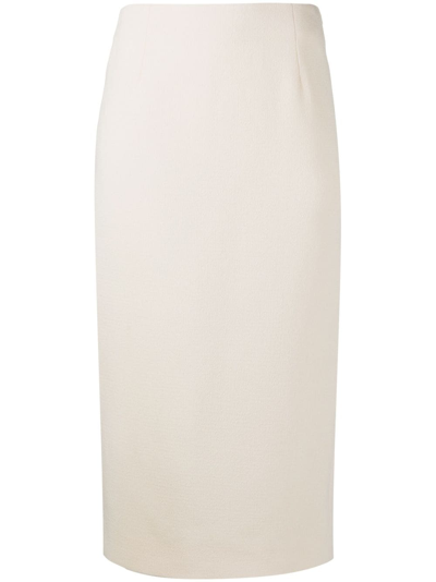 Alessandra Rich Sequined Tweed Midi Skirt In Ivory (white)