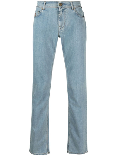 Corneliani Mid-rise Straight-leg Jeans In Blue