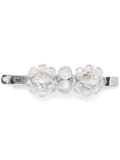 Simone Rocha Faceted-bead Detail Hairclip In Grey