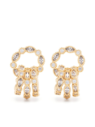 Maje Crystal-embellished Earrings In 05 Gold