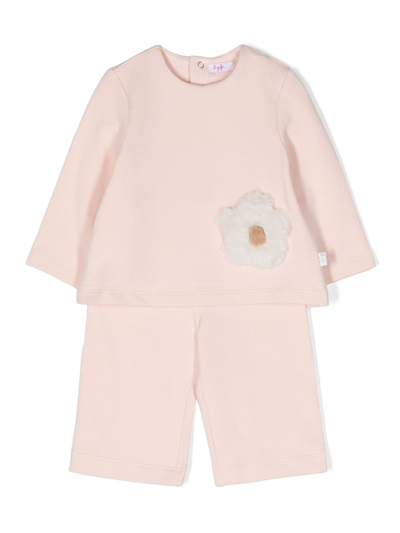 Il Gufo Babies' Flower-appliqué Set (set Of Two) In Pink