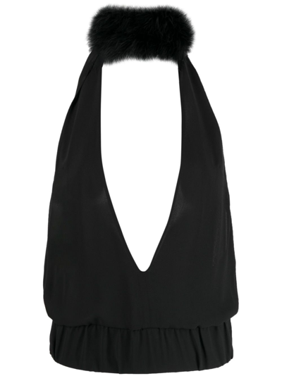 16arlington Black Salina Open-back Top