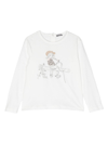 Il Gufo Graphic-print Long-sleeve Top In White