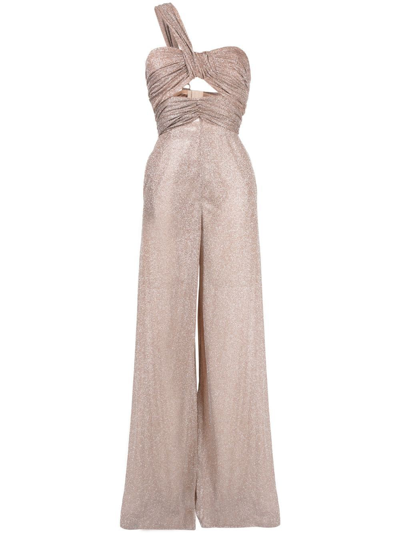 Maria Lucia Hohan Women's Adonia Glitter Jersey Jumpsuit In Pink