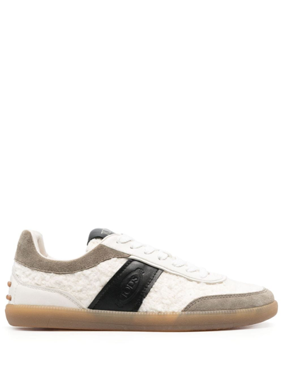 Tod's Tabs Panelled Low-top Sneakers In White