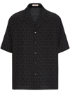Valentino Toile Iconographe-pattern Silk Shirt In Black