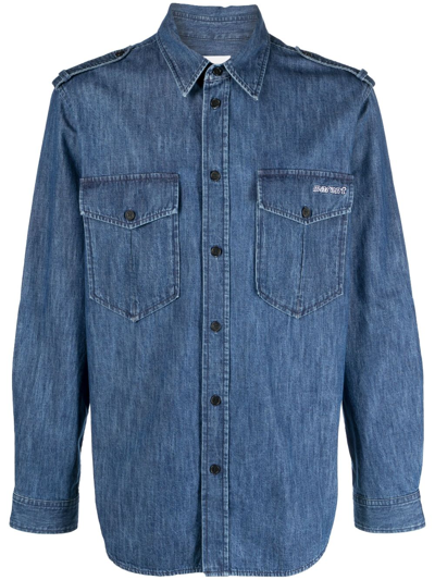 Marant Long-sleeve Denim Shirt In Blue