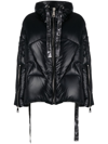 Khrisjoy Feather-down Zipped Hooded Coat In Black