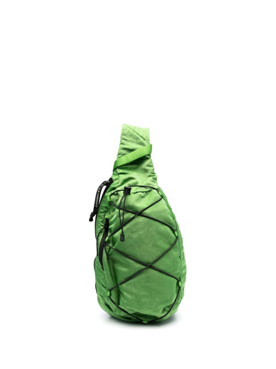 C.p. Company Nylon B Drawstring Crossbody Bag In Green