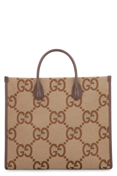 Gucci Jumbo Gg Canvas Tote Bag In Beige
