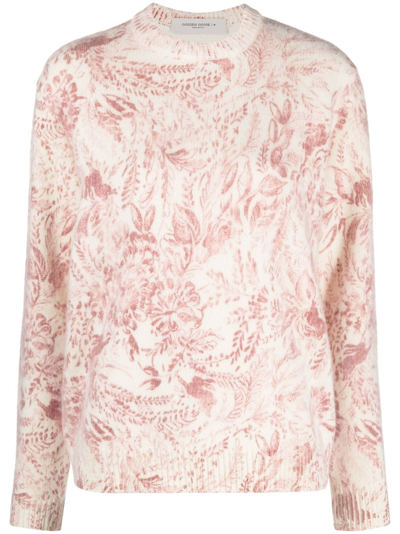 GOLDEN GOOSE FLORAL-JACQUARD WOOL-BLEND JUMPER