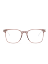 Saint Laurent Sl 557 Square-frame Glasses In Brown