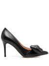 GIANVITO ROSSI 85MM BOW-DETAIL LEATHER PUMPS