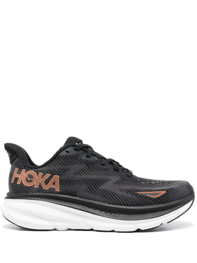 Hoka One One Clifton 9 Lace-up Sneakers In Schwarz