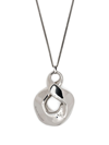 Alexander Mcqueen Brass Necklace With Oversized Pendant In Silver