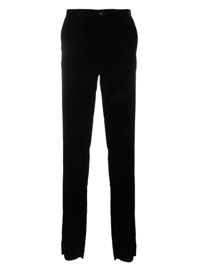 Giorgio Armani Tapered-leg Trousers In Black