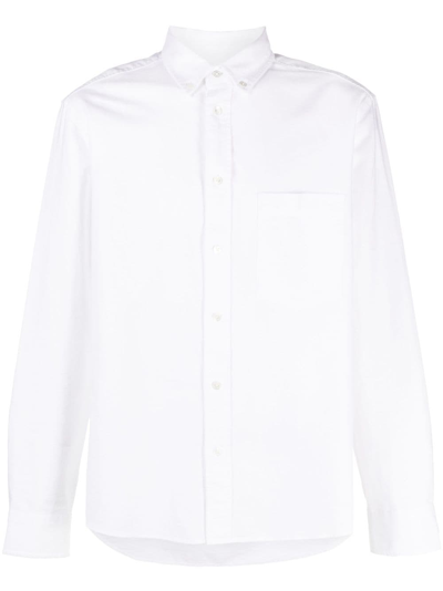 Isabel Marant Logo-embroidered Button-down Shirt In White