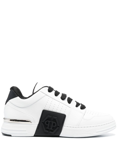 Philipp Plein Logo-embossed Low-top Sneakers In White