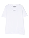 Balmain Teen Logo-print Cotton T-shirt In White