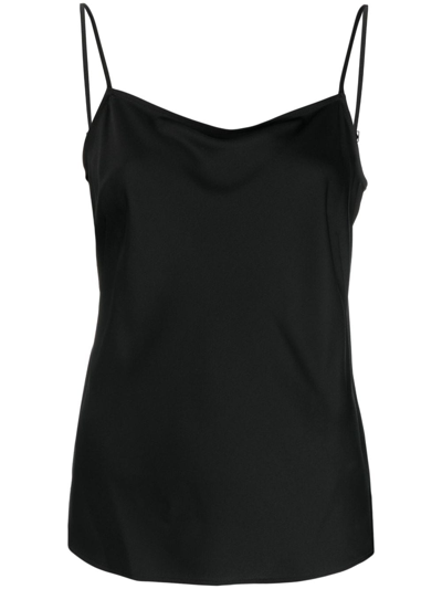 Calvin Klein Cowl-neck Tank Top In Black