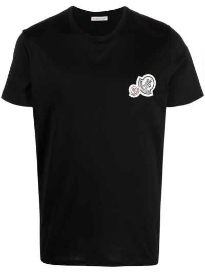 Moncler Logo-patch T-shirt In Black