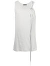 ANN DEMEULEMEESTER KNOTTED COTTON TANK TOP