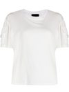 Cynthia Rowley Women's Pocket-sleeve Cotton T-shirt In White