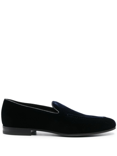 Henderson Baracco Slip-on Leather Loafers In Blue