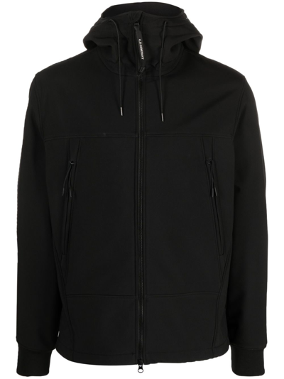 C.p. Company Long-sleeve Zip-up Hooded Jacket In Black
