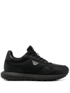 EMPORIO ARMANI LOGO-CHARM LACE-UP SNEAKERS