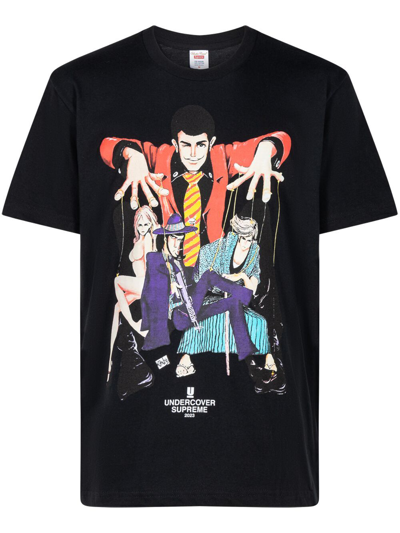 Supreme X Undercover Lupin Cotton T-shirt In Black