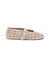 Alaïa Vienne Cutout Mary Jane Ballerina Flats In Neutral