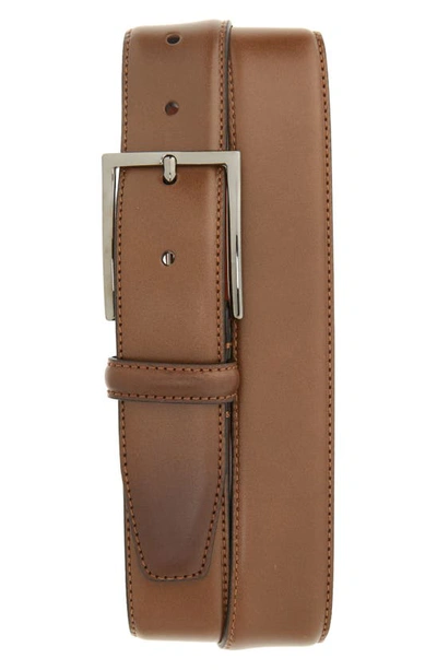 Nordstrom Marco Burnished Leather Belt In Taupe