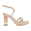 Fendi Baguette Block Heel Sandal In Rose