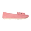 Loro Piana Suede Tassel Moccasin Loafers In Rose_illet