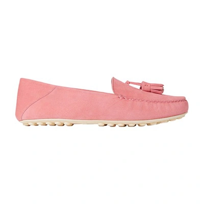 Loro Piana Suede Tassel Moccasin Loafers In Rose_illet