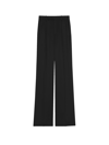 Saint Laurent Silk Single Pleated Pants In Black