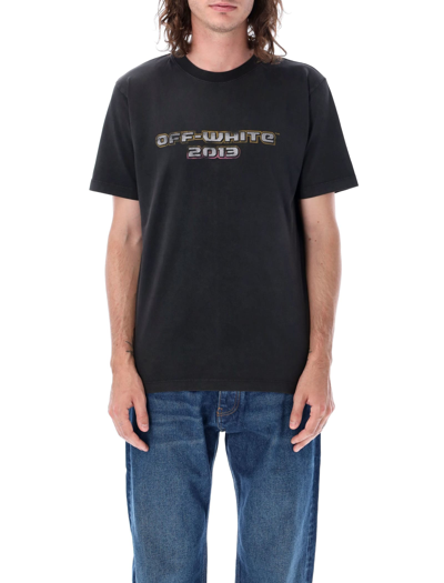 Off-white Digit Bacchus Slim T-shirt In Black Multi