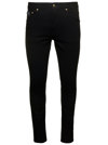 Versace Jeans Couture Black Piece Number Slim Jeans In Black