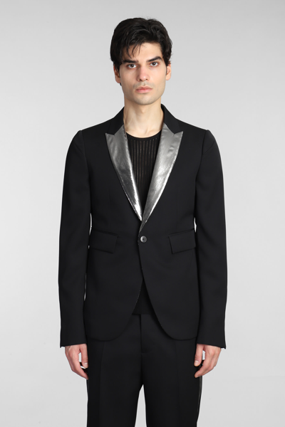 Sapio Contrasting Lapels Black Blazer