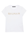 Balmain Baby Logo Cotton T-shirt In White
