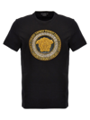 Versace Round-neck Cotton T-shirt In Black